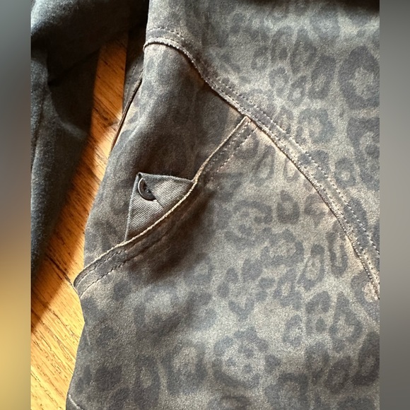 Anthropologie Marrakech Leopard Print Moto Jacket Removable Sherpa Collar - Picture 5 of 12